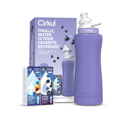 32oz. Matte Periwinkle Stainless Steel Bottle Starter Kit K0